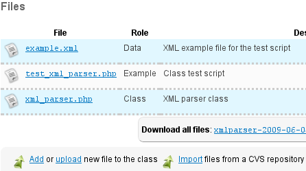 Import Package Files Link