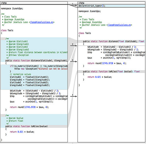 Tools class diffs between releases